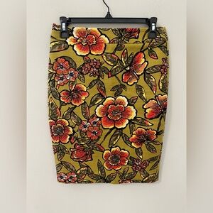 LOFT Floral Pencil‎ Skirt - Boho Hippie Vibe Size 0